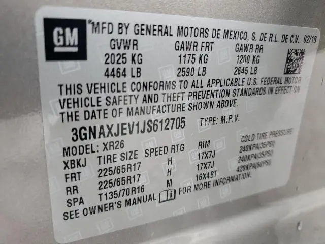 2018 CHEVROLET EQUINOX LT  