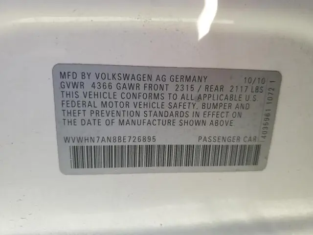 2011 VOLKSWAGEN CC LUXURY  