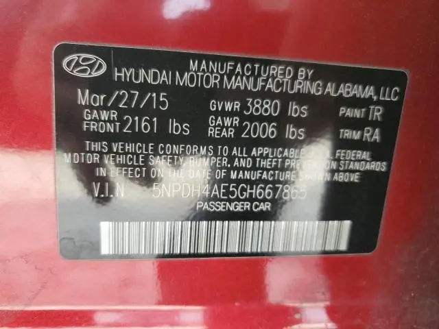 2016 HYUNDAI ELANTRA SE
