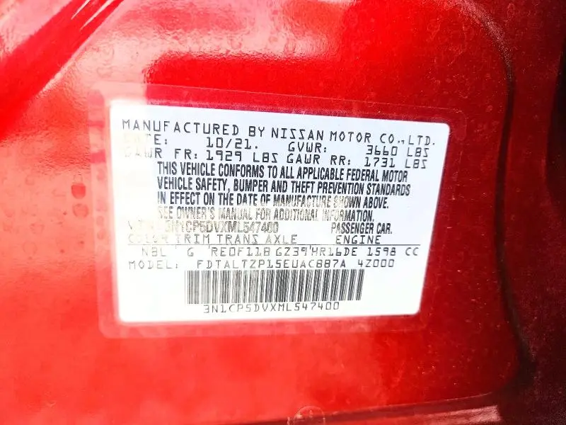 2021 NISSAN KICKS SR  
