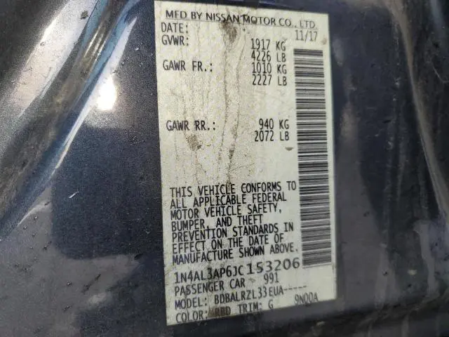 2018 NISSAN ALTIMA 2.5  