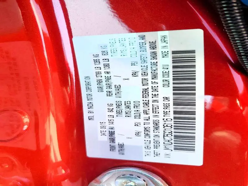 2016 MAZDA MX-5 MIATA CLUB  