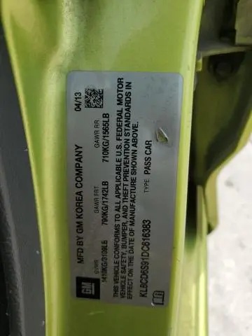 2013 CHEVROLET SPARK 1LT  