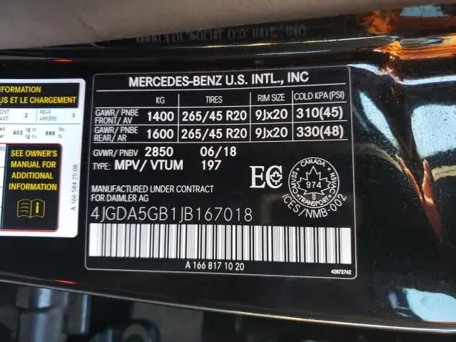 2018 MERCEDES-BENZ GLE 400 4MATIC  