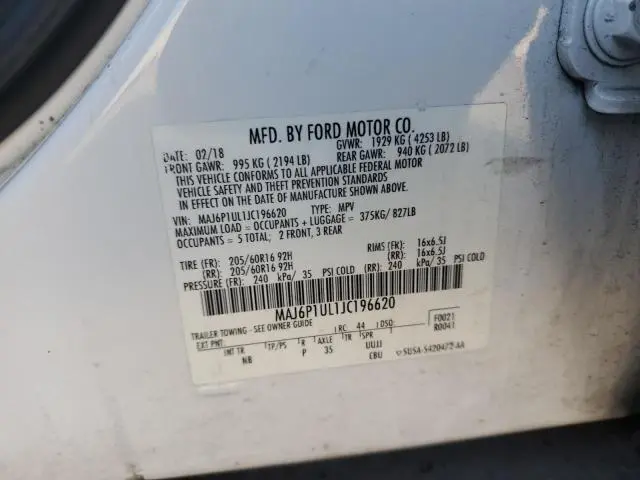 2018 FORD ECOSPORT SE  