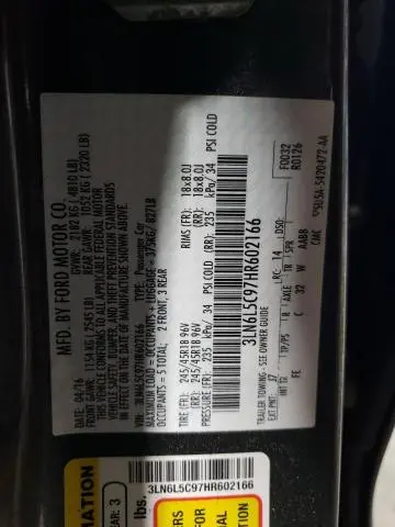 2017 LINCOLN MKZ SELECT  