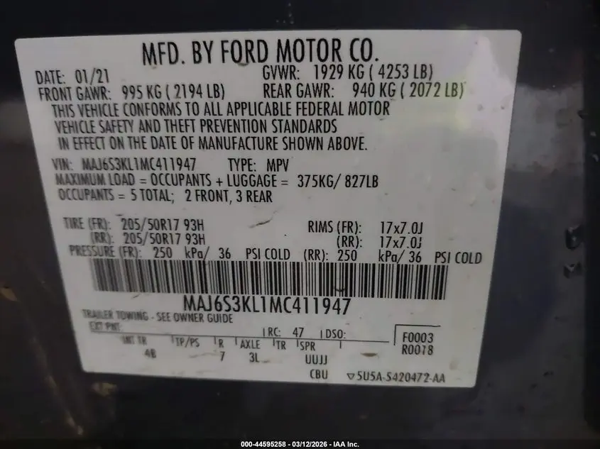 2021 FORD ECOSPORT TITANIUM