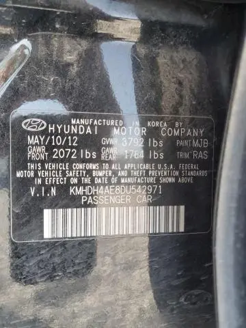 2013 HYUNDAI ELANTRA GLS  