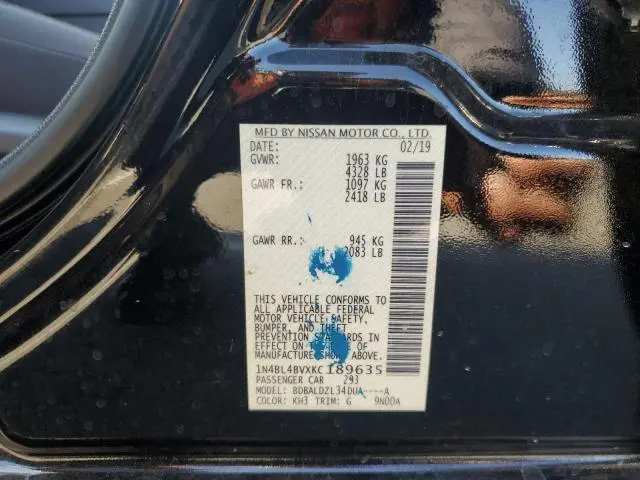 2019 NISSAN ALTIMA S  