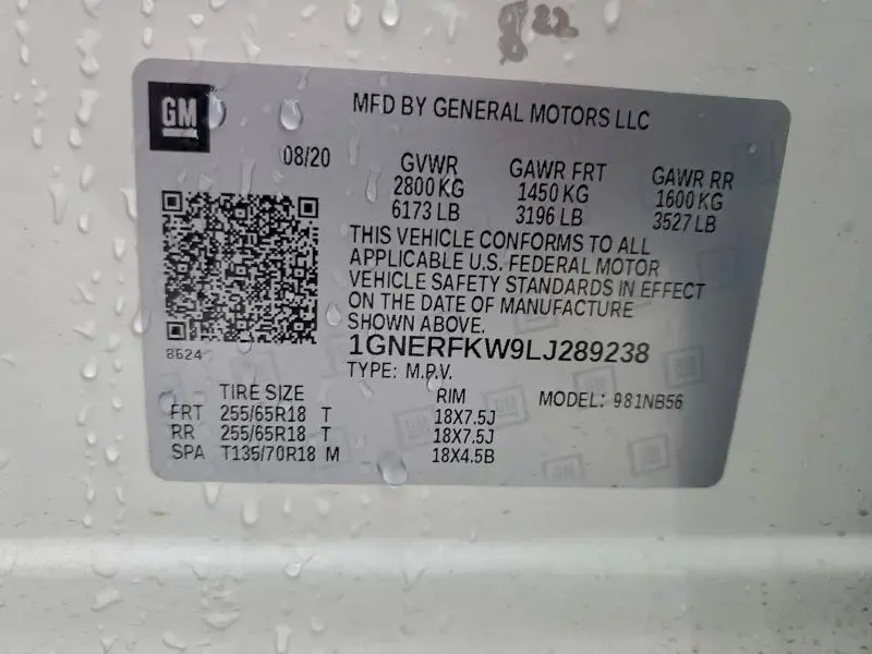 2020 CHEVROLET TRAVERSE LS  