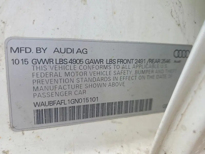 2016 AUDI A4 PREMIUM S-LINE  