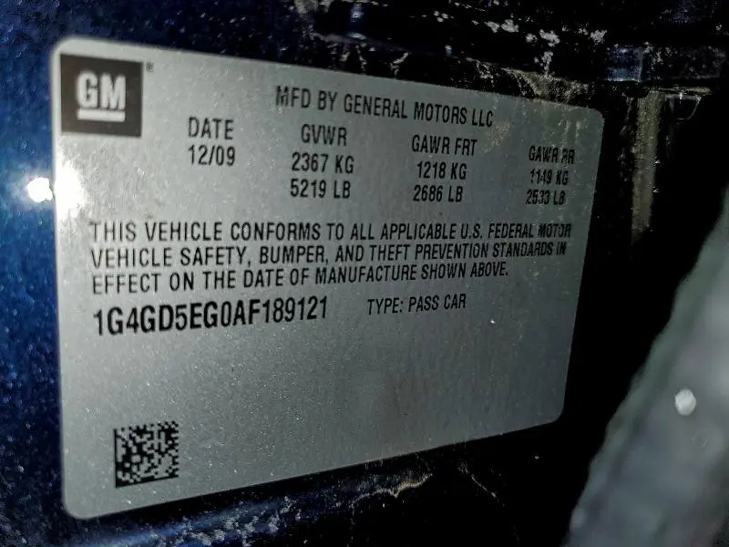 2010 BUICK LACROSSE CXL  