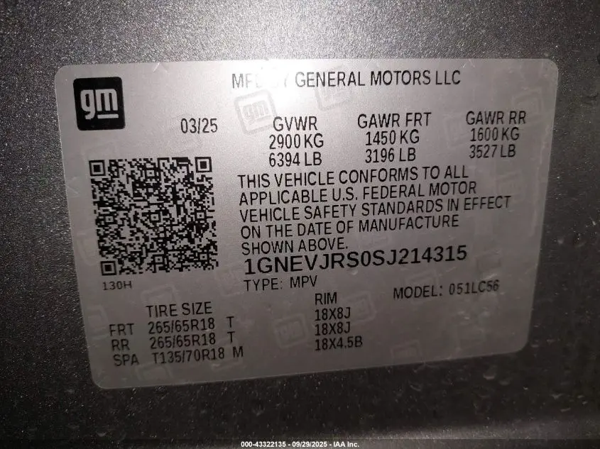 2025 CHEVROLET TRAVERSE AWD Z71