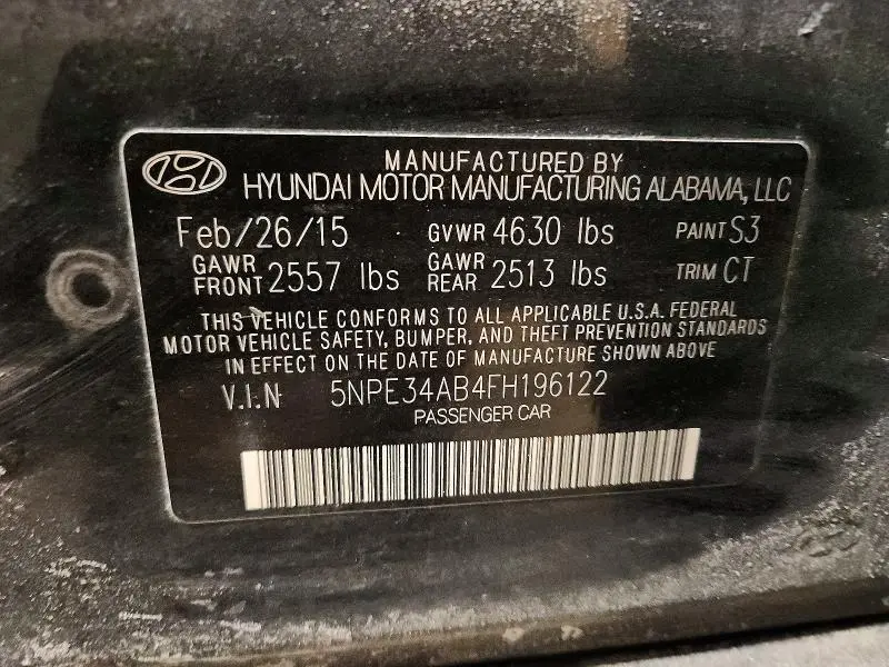 2015 HYUNDAI SONATA SPORT  