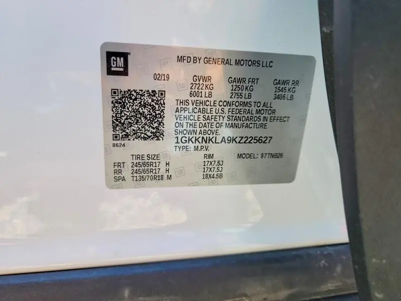 2019 GMC ACADIA SLE  