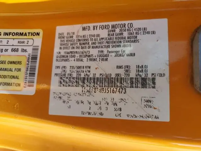 2018 FORD MUSTANG   