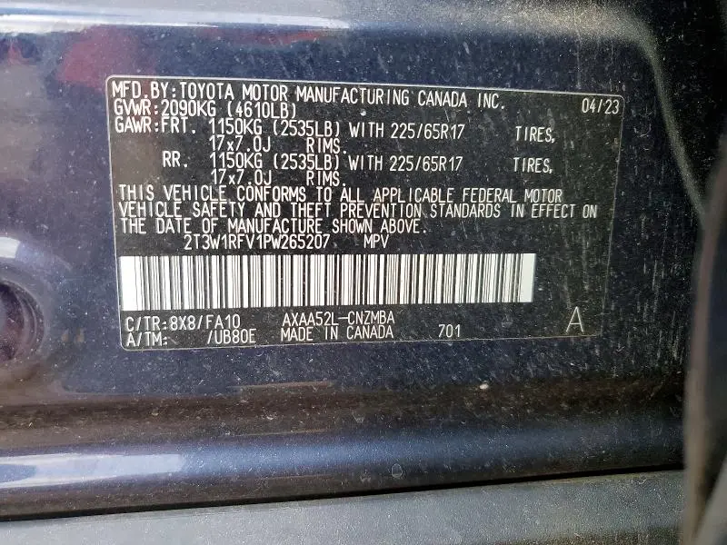 2023 TOYOTA RAV4 XLE  