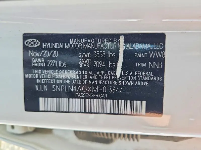 2021 HYUNDAI ELANTRA SEL  