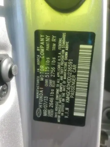 2013 HYUNDAI GENESIS 5.0L  