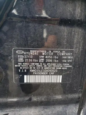 2013 HYUNDAI ELANTRA GT   