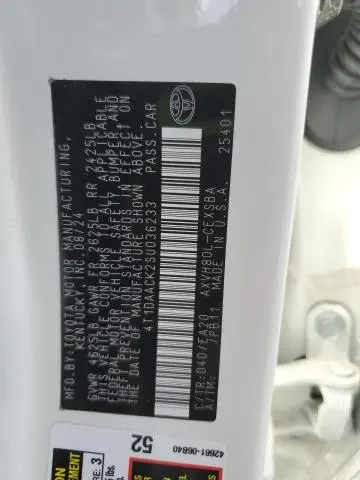 2025 TOYOTA CAMRY XSE  