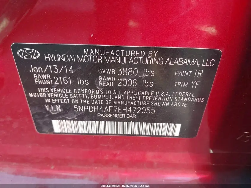 2014 HYUNDAI ELANTRA SE