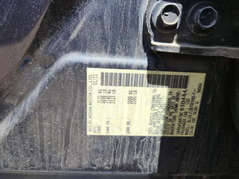2011 NISSAN MAXIMA 3.5 S  