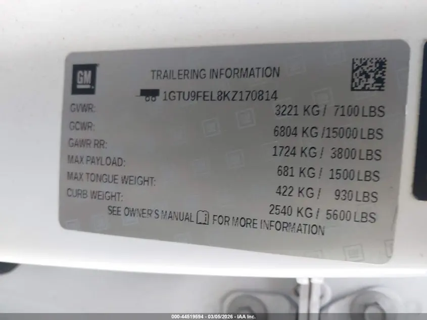 2019 GMC SIERRA 1500 DENALI