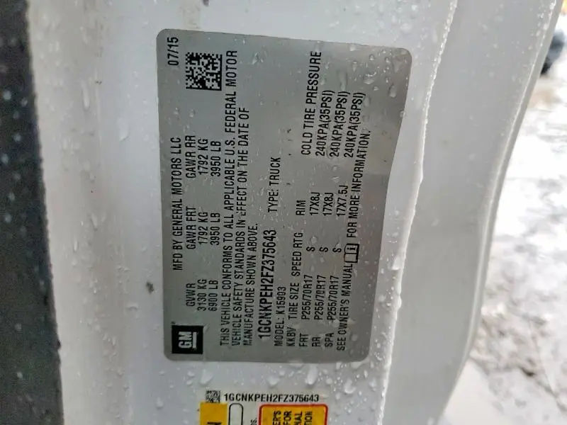 2015 CHEVROLET SILVERADO K1500  