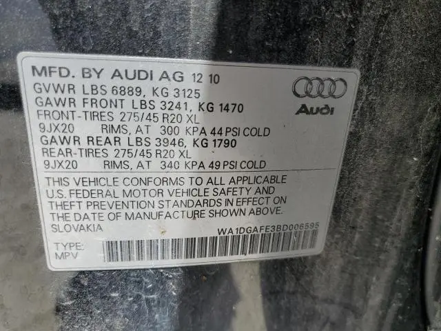 2011 AUDI Q7 PRESTIGE  
