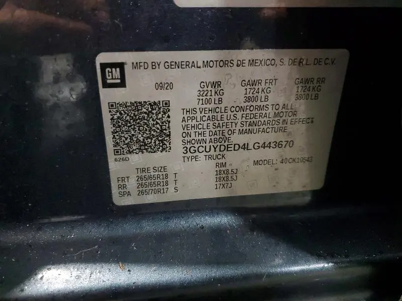 2020 CHEVROLET SILVERADO K1500 LT  