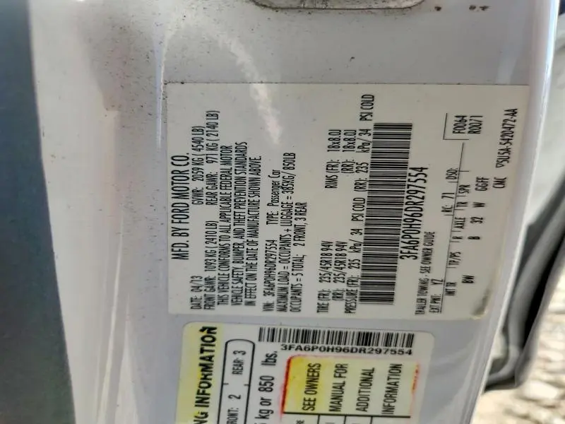 2013 FORD FUSION SE  