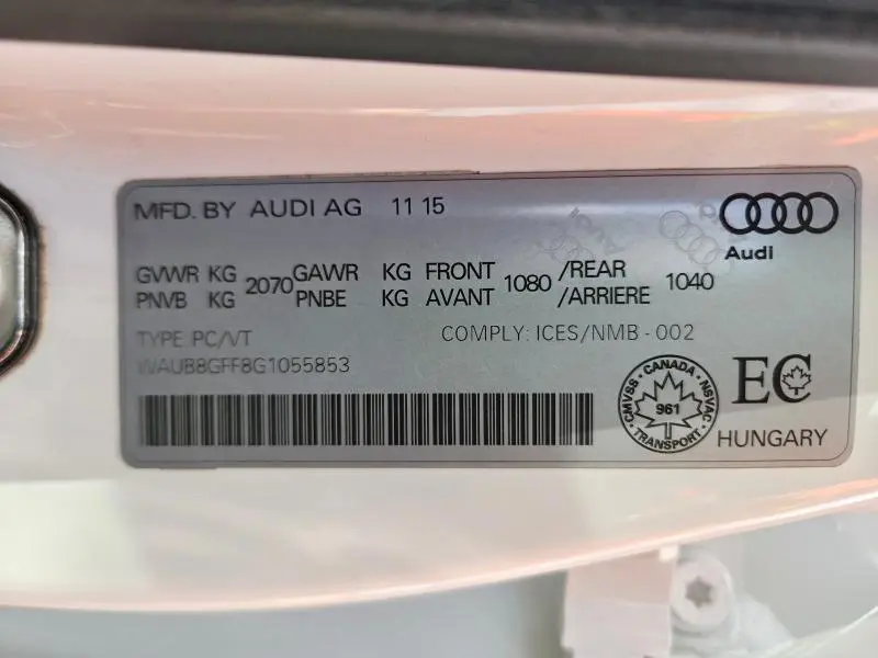 2016 AUDI A3 PREMIUM  