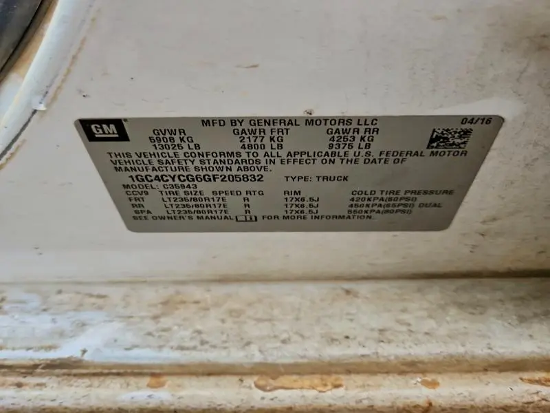 2016 CHEVROLET SILVERADO C3500  