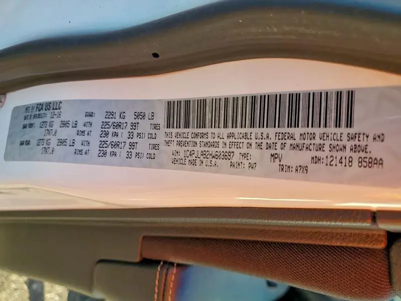 2017 JEEP CHEROKEE SPORT  