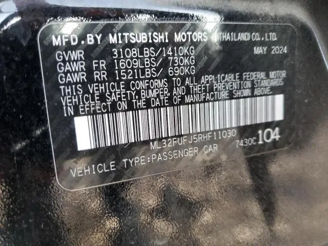 2024 MITSUBISHI MIRAGE G4 ES  