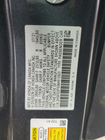 2022 HONDA CIVIC SPORT  