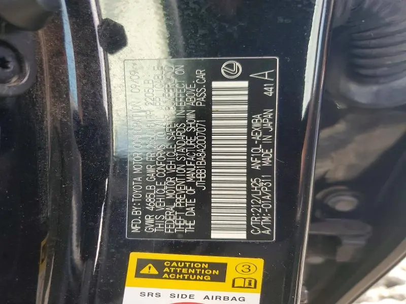 2010 LEXUS HS 250H  