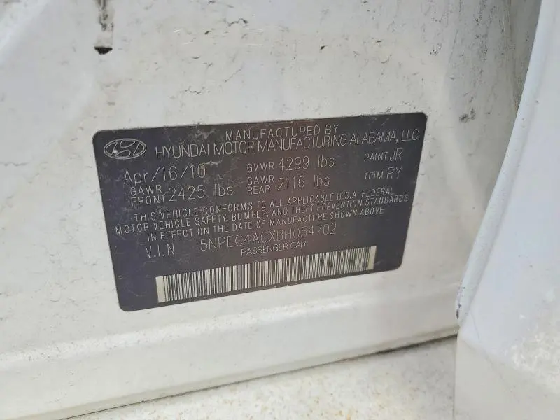 2011 HYUNDAI SONATA SE  
