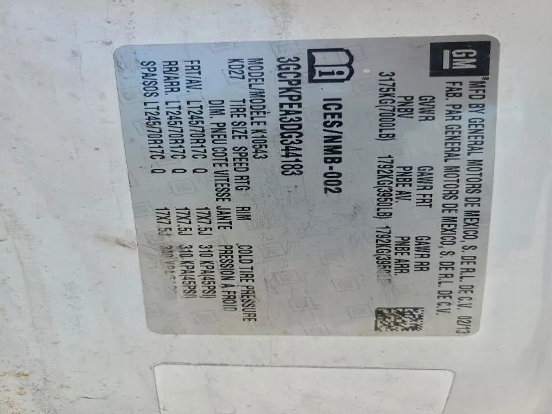 2013 CHEVROLET SILVERADO K1500  