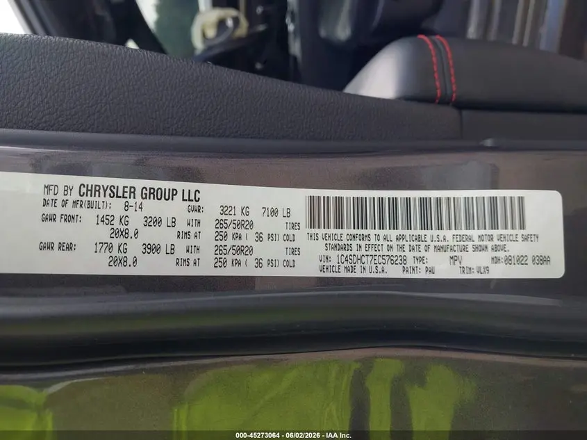 2014 DODGE DURANGO R/T