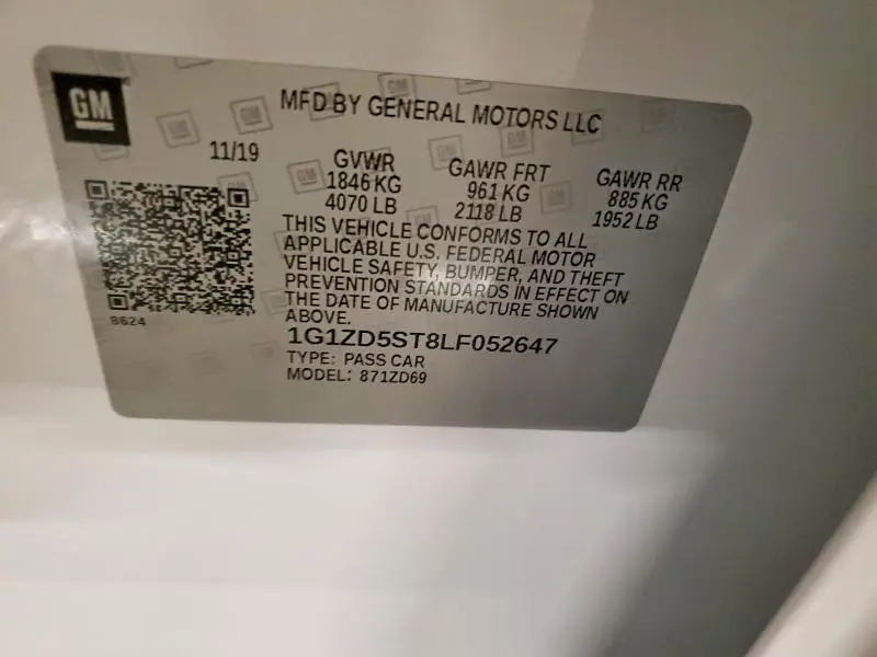 2020 CHEVROLET MALIBU LT  