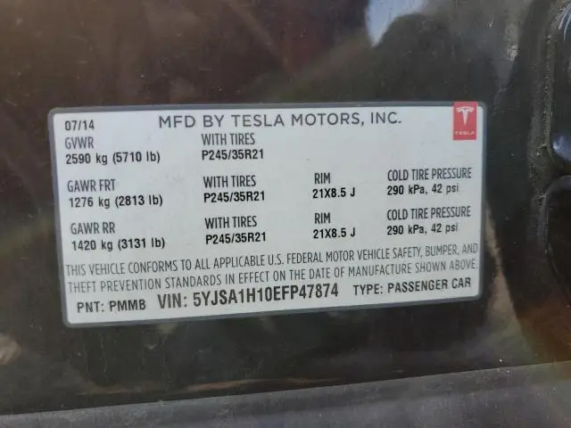 2014 TESLA MODEL S