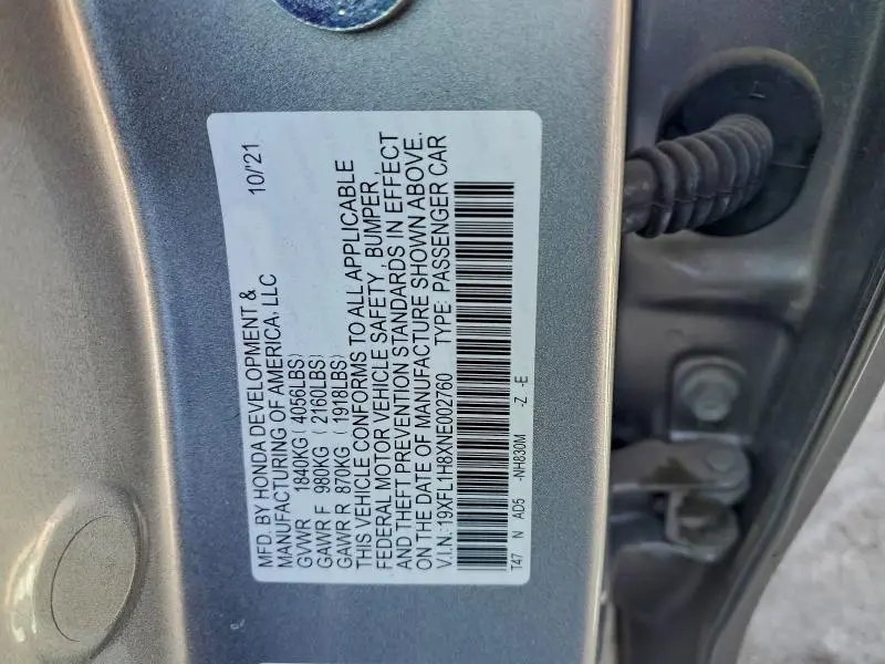 2022 HONDA CIVIC SPORT TOURING  