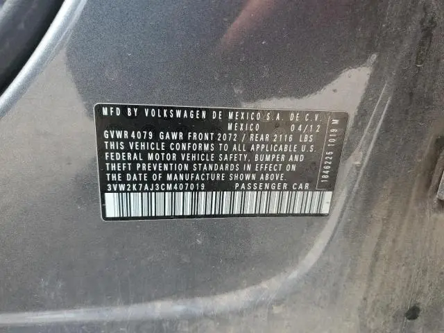 2012 VOLKSWAGEN JETTA BASE