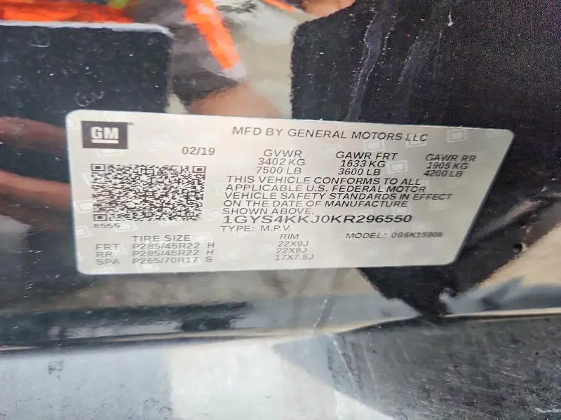 2019 CADILLAC ESCALADE ESV PLATINUM  