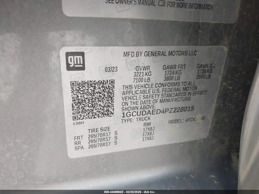 2023 CHEVROLET SILVERADO 1500  