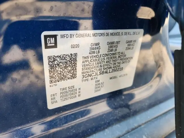 2020 CHEVROLET TRAX 1LT  