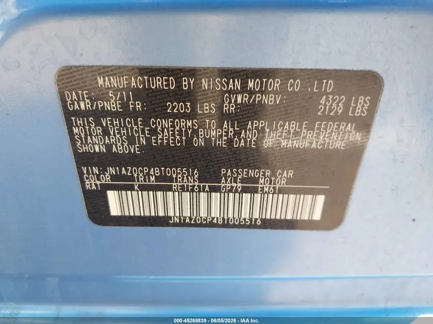 2011 NISSAN LEAF SL