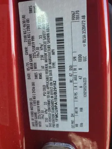 2025 FORD ESCAPE ST LINE ELITE  